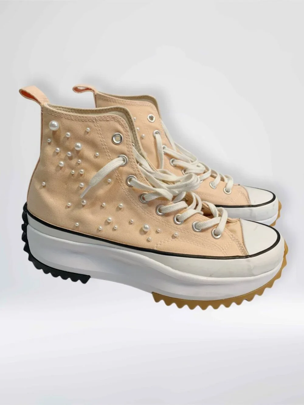 Custom Pearl Converse Run Star Hike Coral Platform High Women’s 11 - Preowned